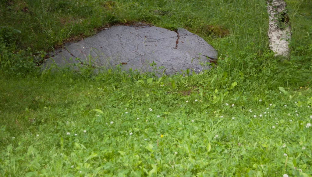 Photograph of petroglyphs at Evenhus.