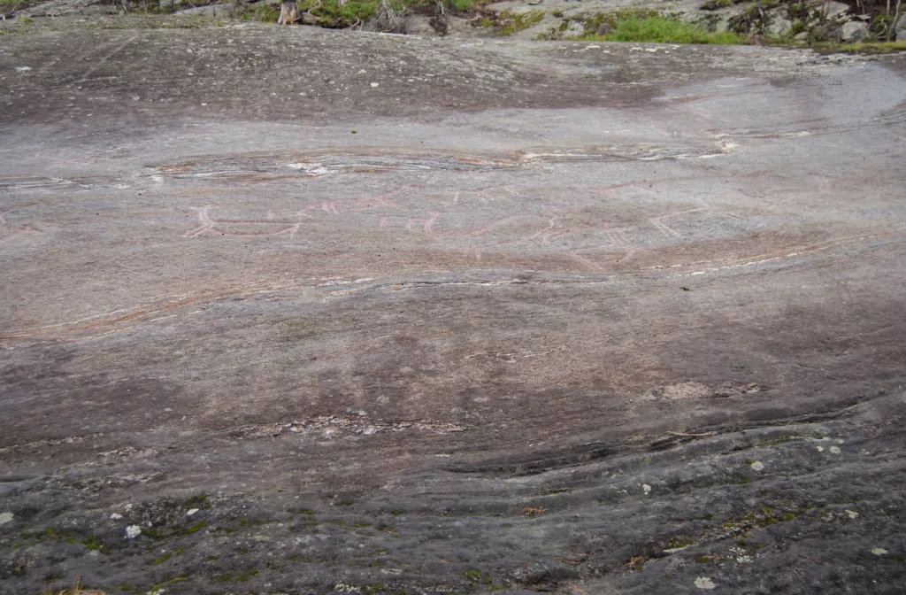 Photograph of the petroglyphs at Bogge.