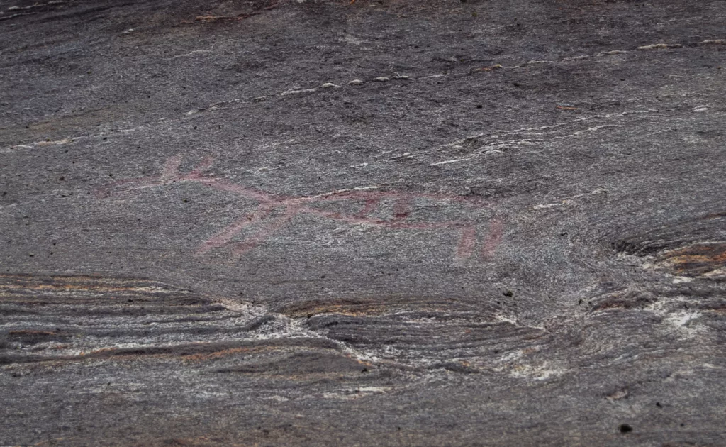 Photograph of the petroglyphs at Bogge.