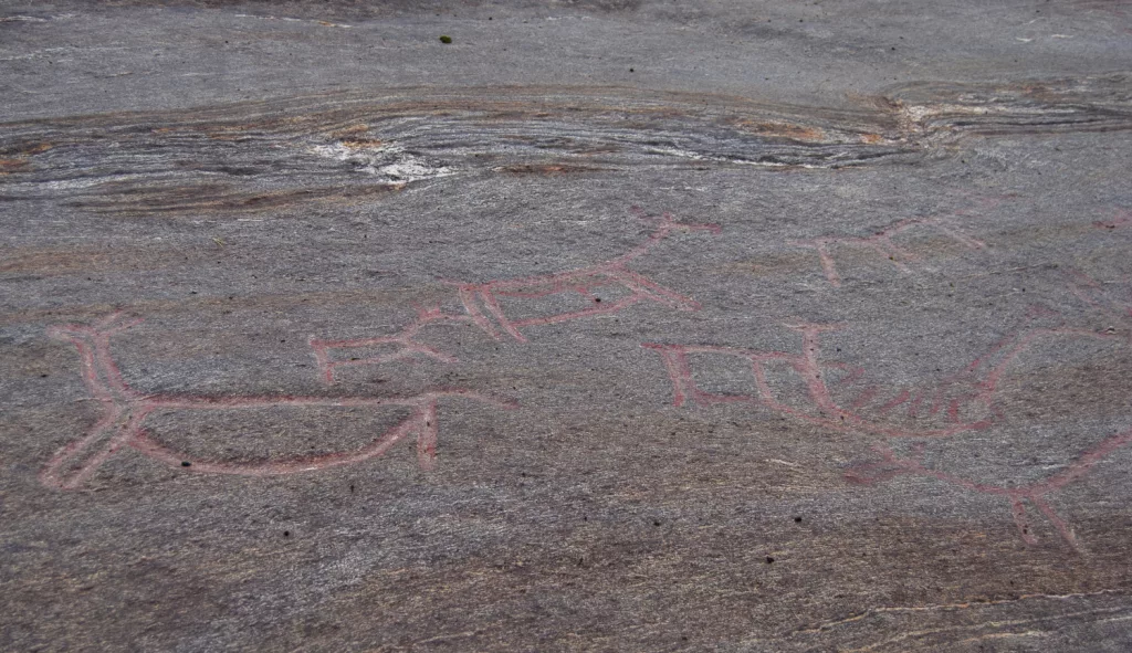 Photograph of the petroglyphs at Bogge.