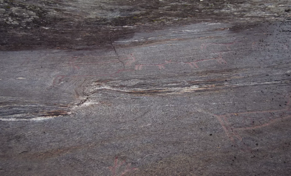 Photograph of the petroglyphs at Bogge.