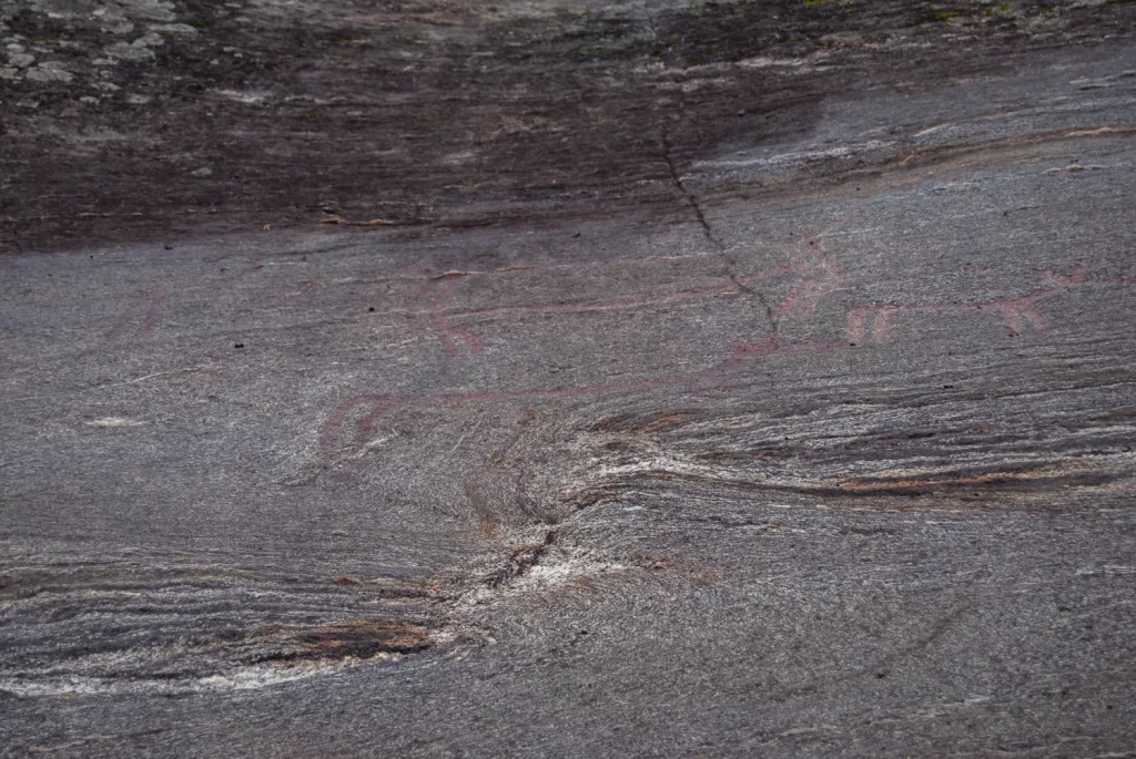 Photograph of the petroglyphs at Bogge.