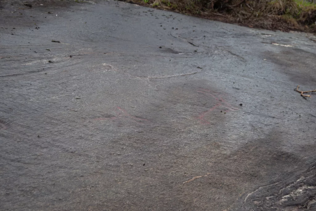 Photograph of the petroglyphs at Bogge.