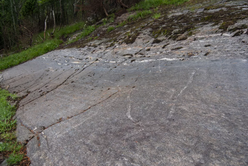 Photograph of the petroglyphs at Bogge.