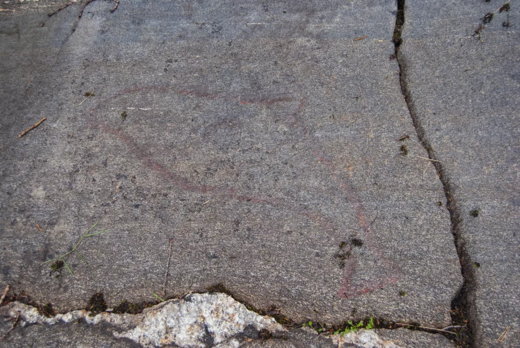 Photograph of the petroglyphs at Bogge.