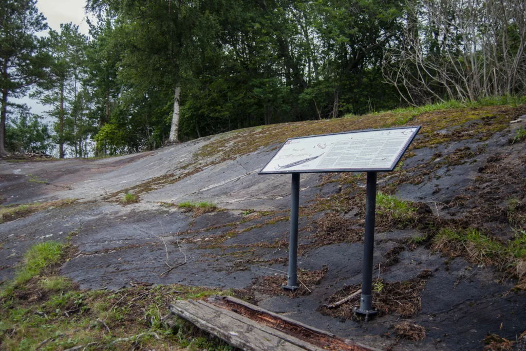 Photograph of the petroglyphs at Bogge.