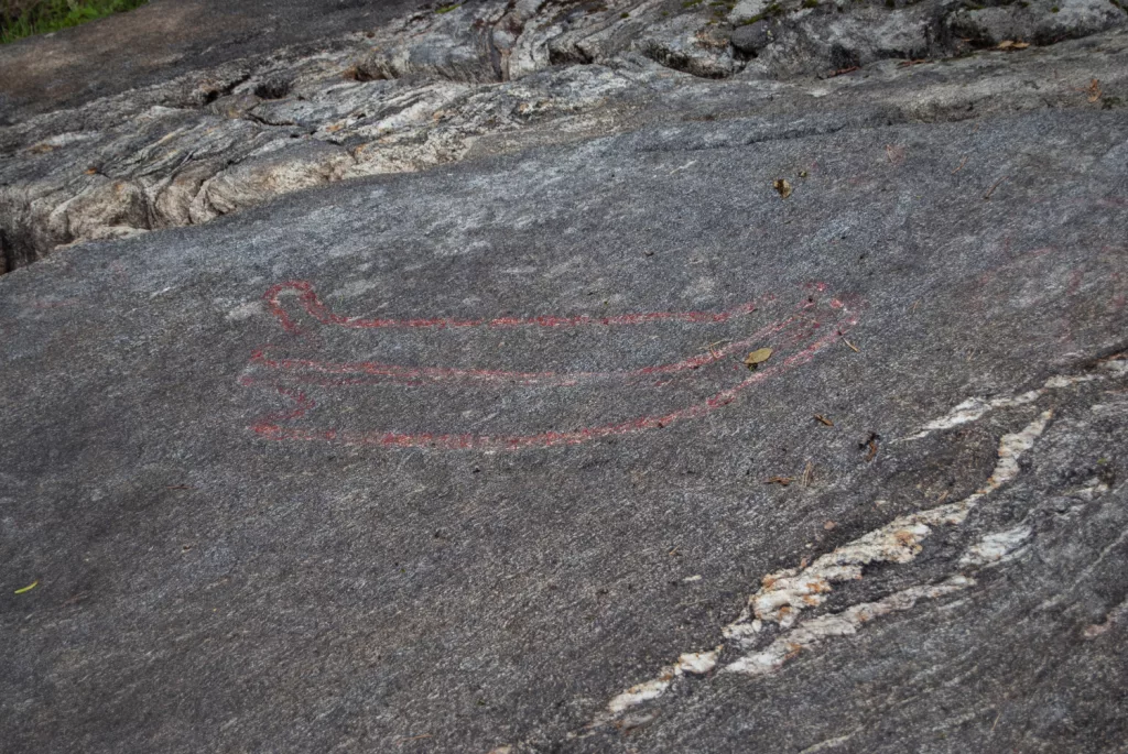 Photograph of the petroglyphs at Bogge.