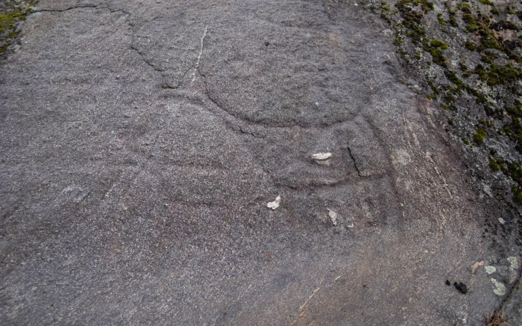 Photograph of the petroglyphs at Bogge.