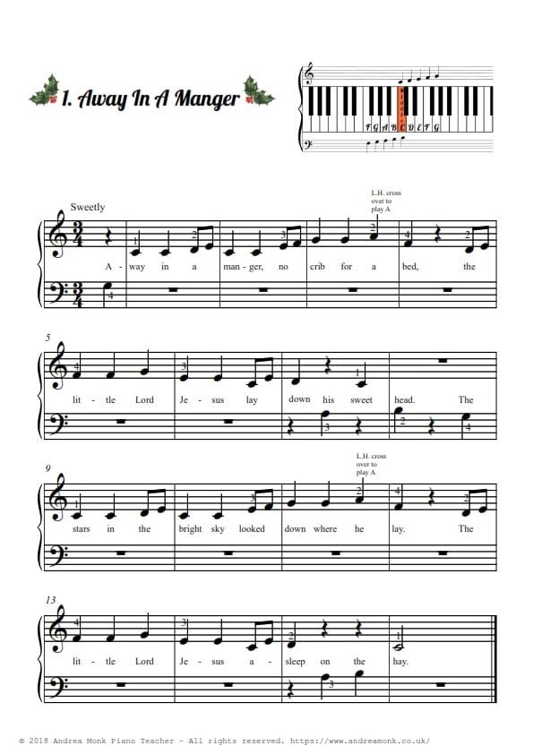 Christmas Carols for Beginners Andrea Monk Piano Teacher