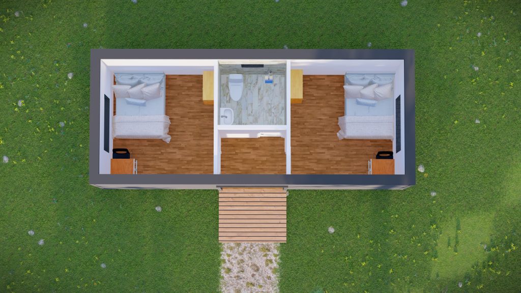 Top view 29m2 with Toilet