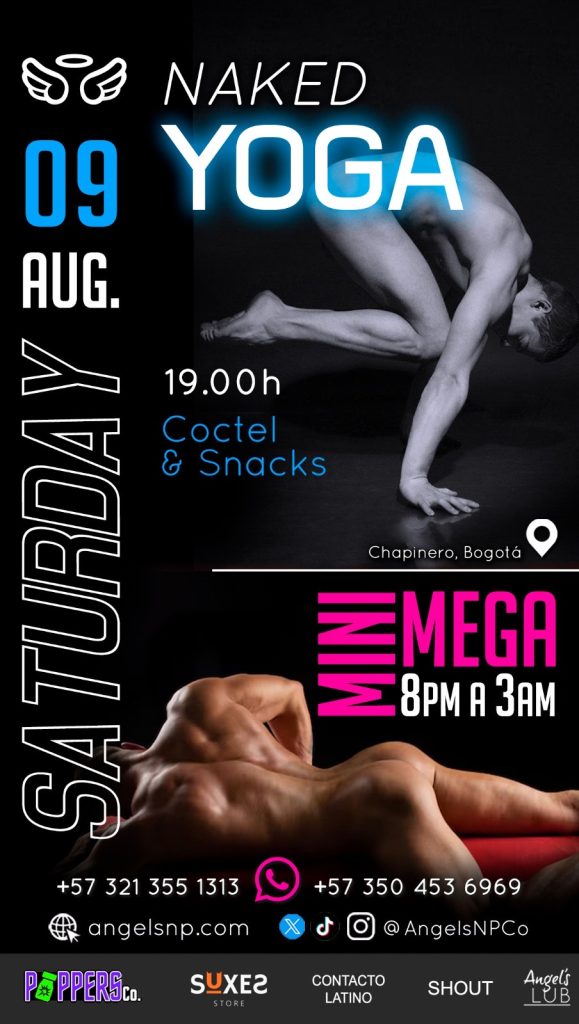 Flyer Naked Yoga Minimega Agosto 2025