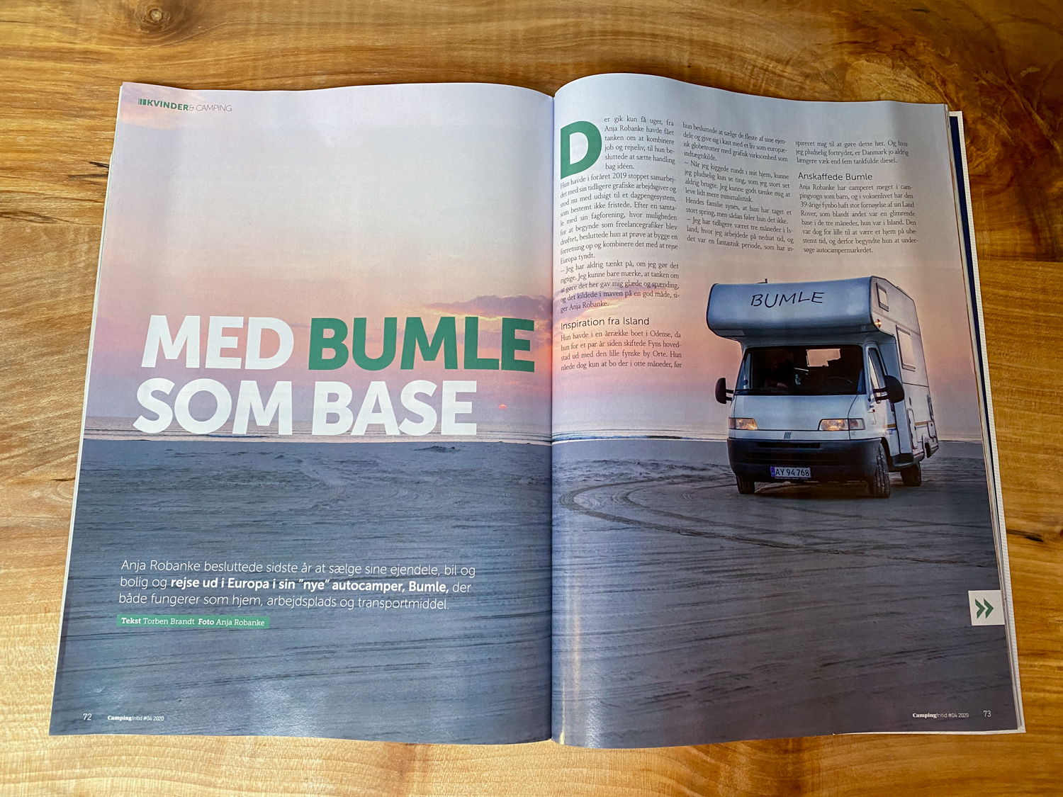 Dansk Camping Union fortæller om Bumle som base Anja Robanke