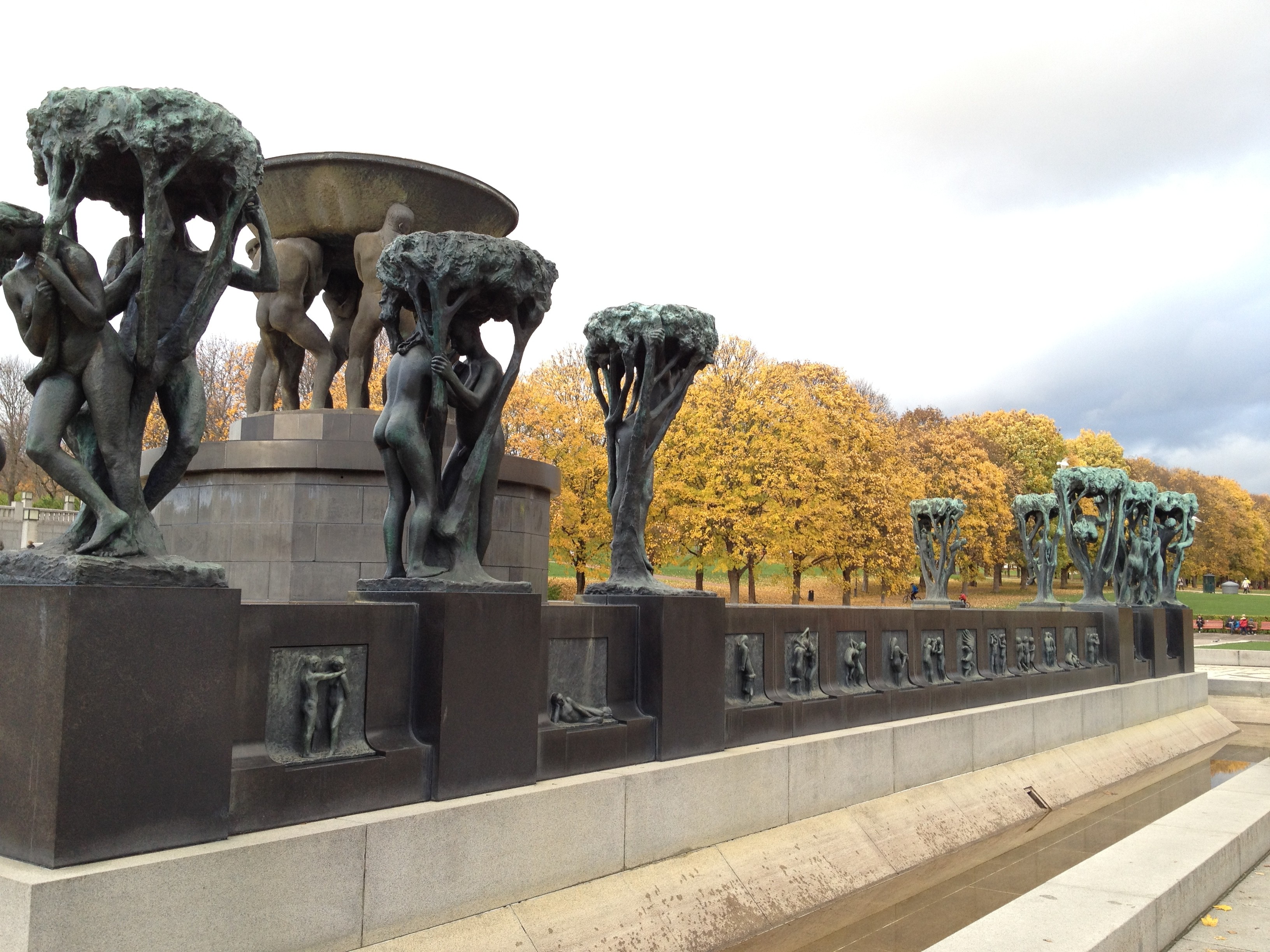 Oslo, vigeland, travel, autumn, statues