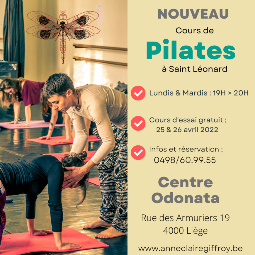 Cours de Pilates à Liège : Portes ouvertes les 25 et 26 avril 2022