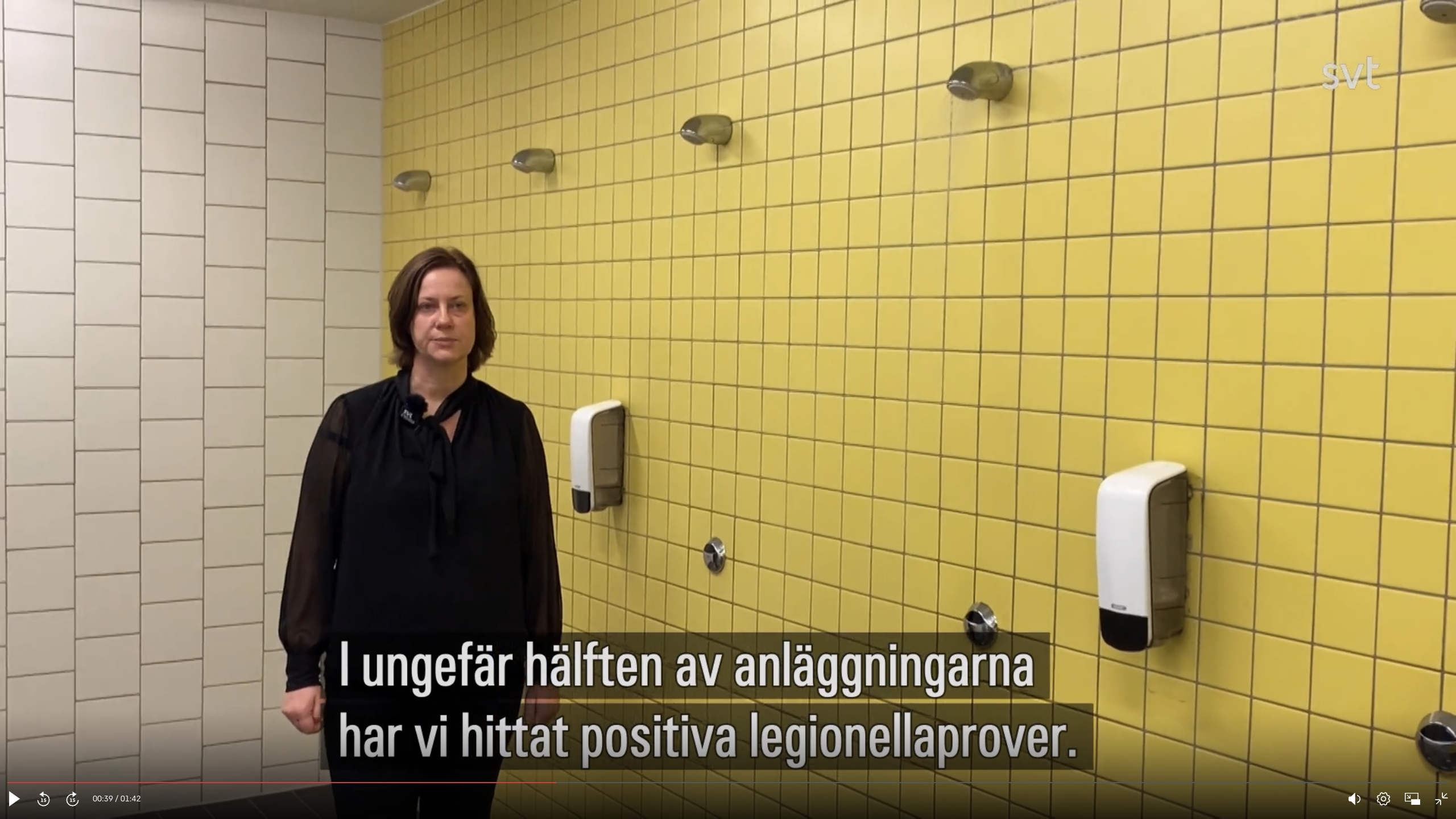 Legionella almindelig i brusere på Stockholms badefaciliteter