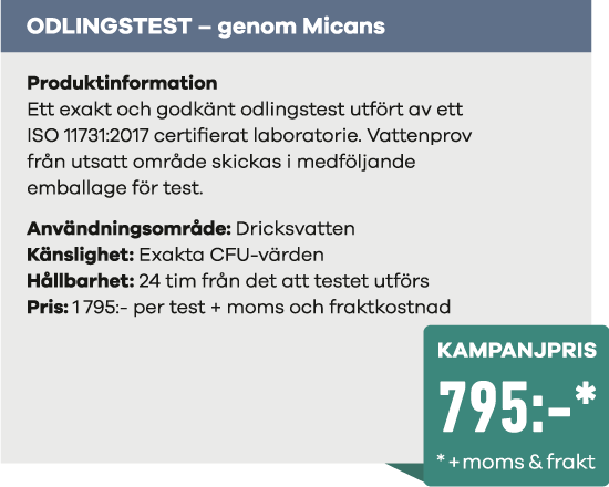 Odlingstest Legionella