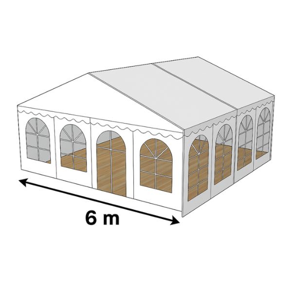 Partytelt 6x6 meter til 30 personer festtelt udlejning Fyn
