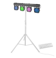 Cameo LED multibar med 4 spots på stativ til fest og event lys fra Anthonys Festudlejning på Fyn