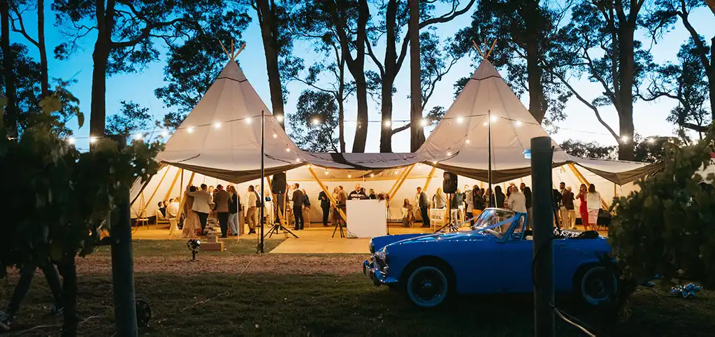 Tipi telte til event og bryllup på Fyn