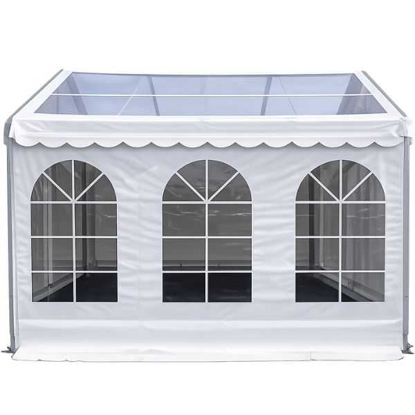 Tagdug panorama 9 meter hvid til teltudlejning Fyn fra Anthonys Festudlejning – gennemsigtigt tag til festtelt i Odense, Middelfart og Fredericia