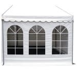 Sideside 2,2 meter hvid med vinduer i PVC til teltudlejning Fyn fra Anthonys Festudlejning – teltside med panorama vinduer i Odense, Middelfart og Fredericia
