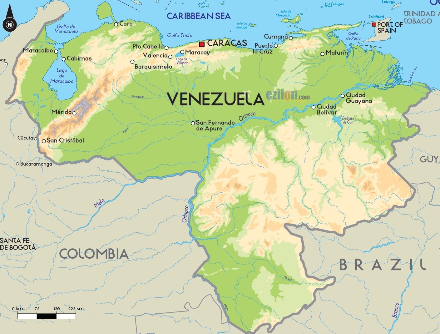 Mappa Geografica Del Venezuela Paesaggi Ambiente Flora E Fauna