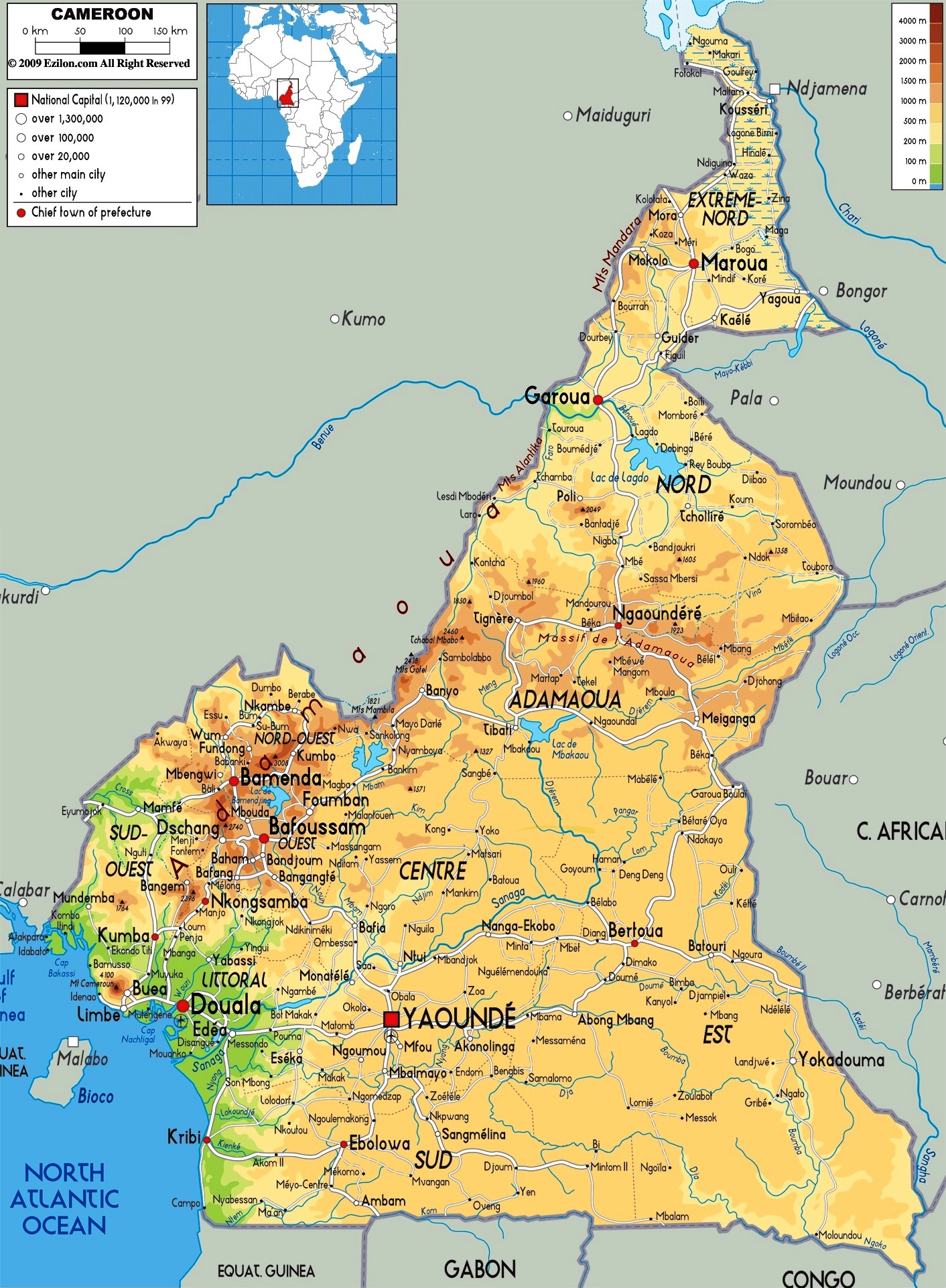 [:it]Mappa Geografica del Camerun: geografia, clima, flora, fauna ...[:]