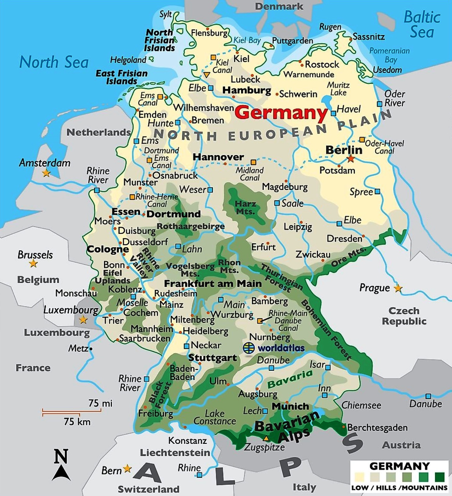 Mappa geografica della Germania: geografia, clima, flora, fauna ...