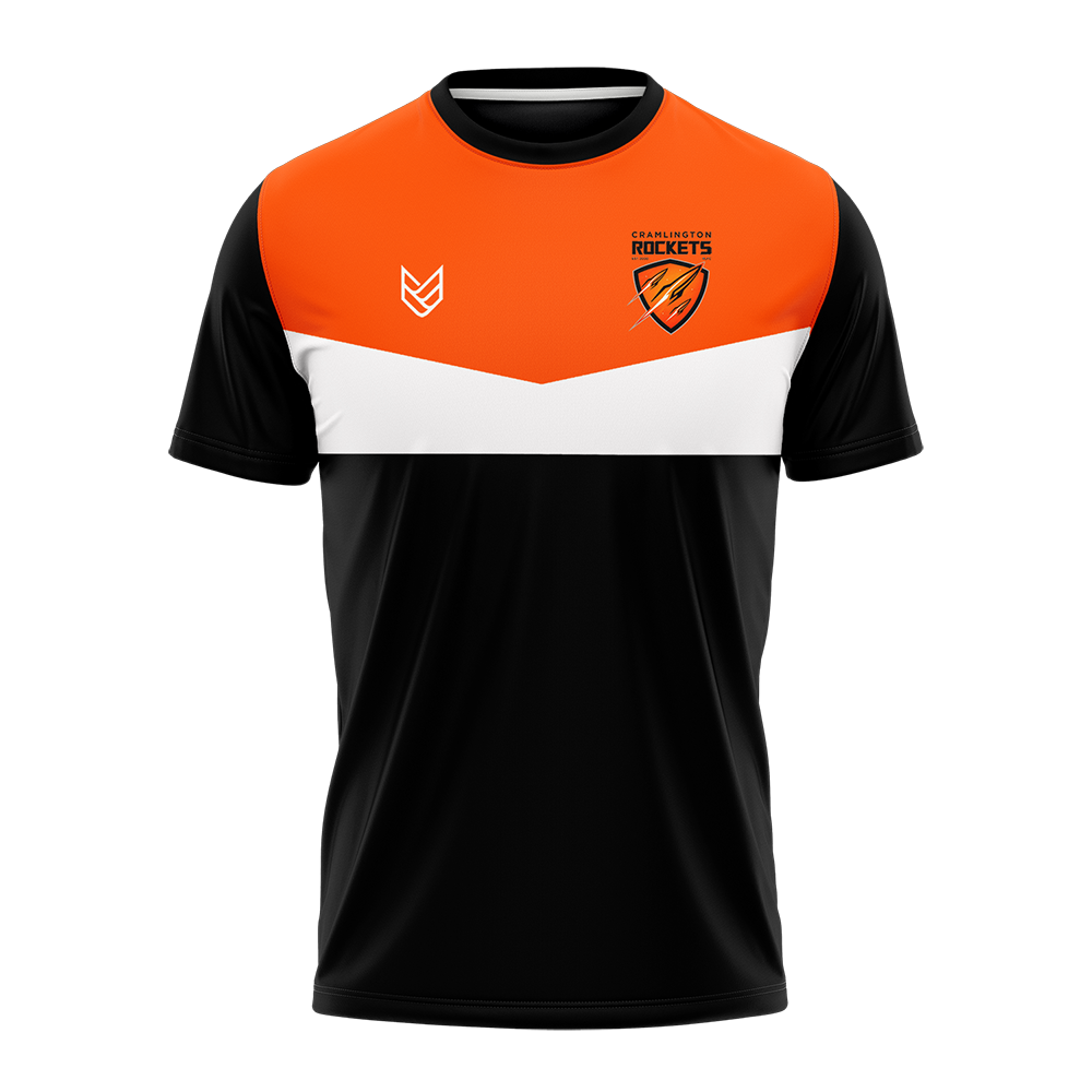Cramlington Rockets RLFC Adult APX Leisure TShirt (Orange) APX