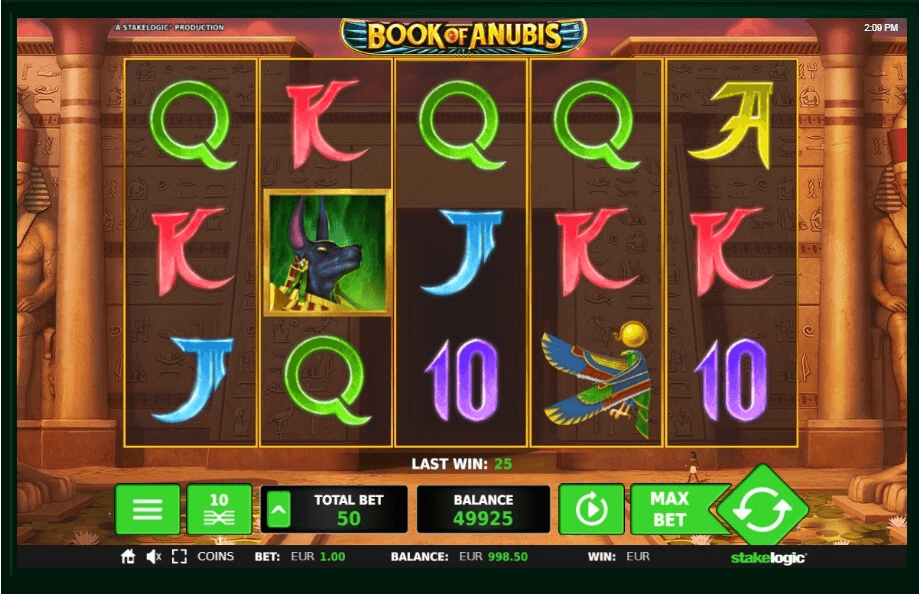 Book of Anubis winnings