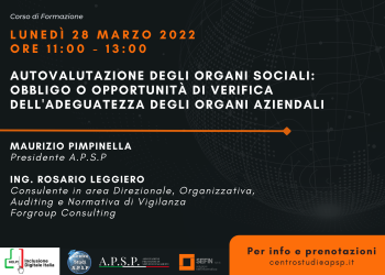 Confronto su il processo di Autovalutazione degli Organi Sociali