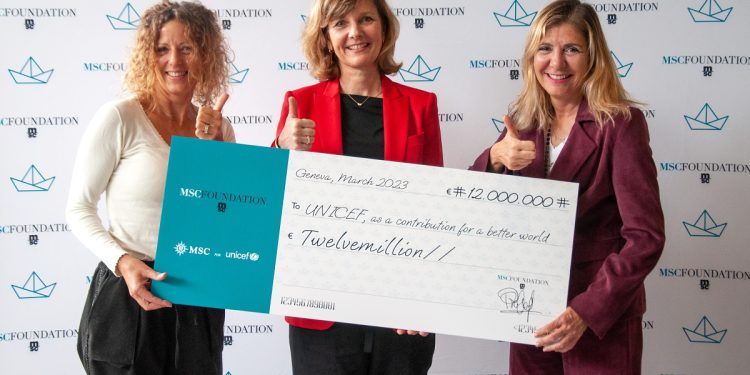 MSC Foundation e UNICEF raggiungono i 12 milioni di euro di donazioni