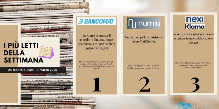 I più letti della settimana 24 febbraio e 3 marzo su Arena Digitale