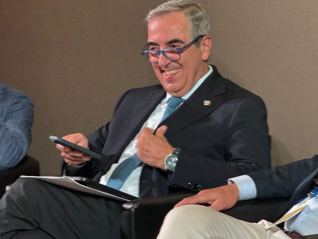 Sottosegretario ai Trasporti Tullio Ferrante e il capogruppo di Forza Italia al Senato Maurizio Gasparri