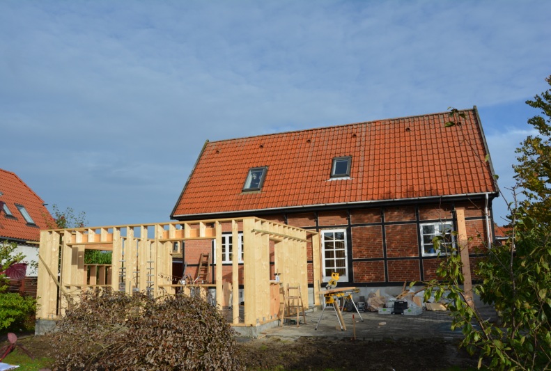 Tilbygning til villa - Foto fra byggeplads - Arkinaut Arkitekt- og Byggerådgivning Aps 1