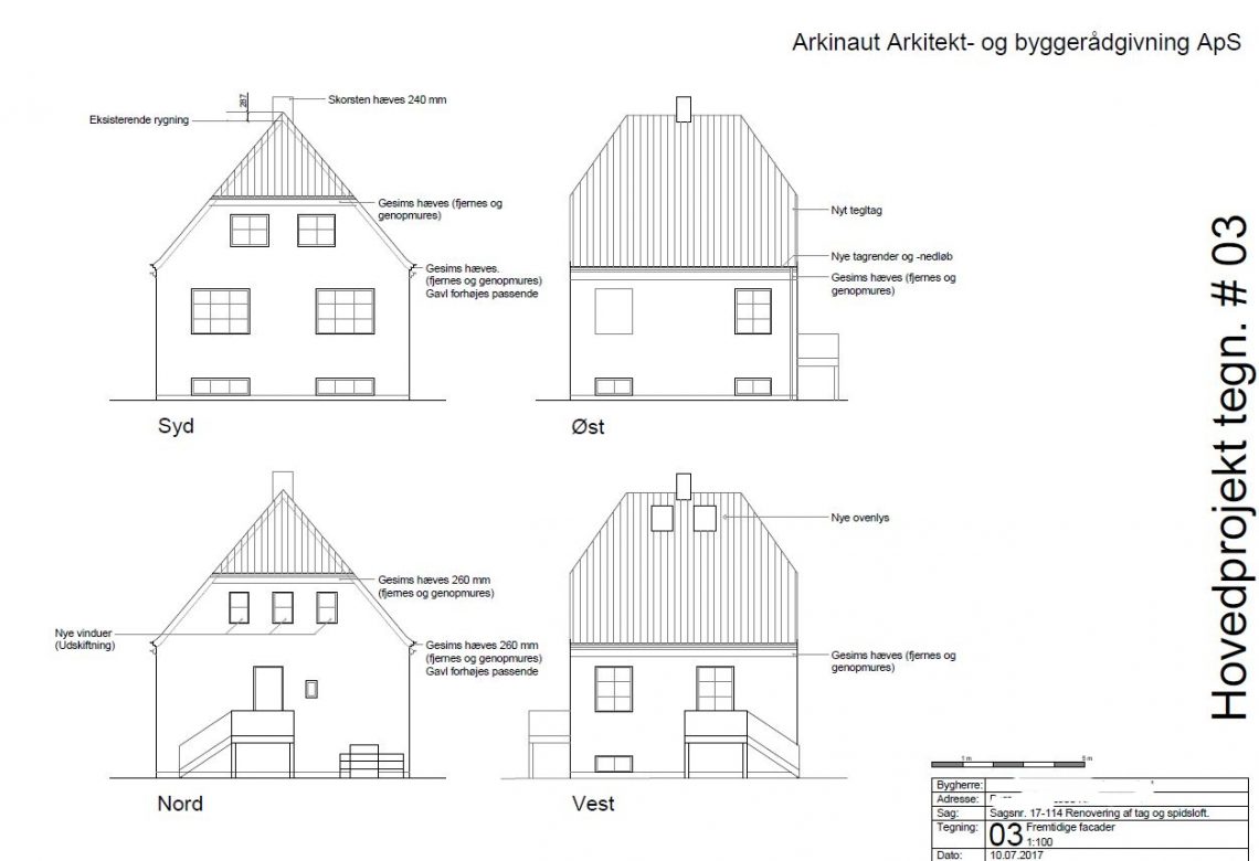 Tagudskiftning og inddrage loftrum - Arkinaut Arkitekt- og byggerådgivning Aps 01