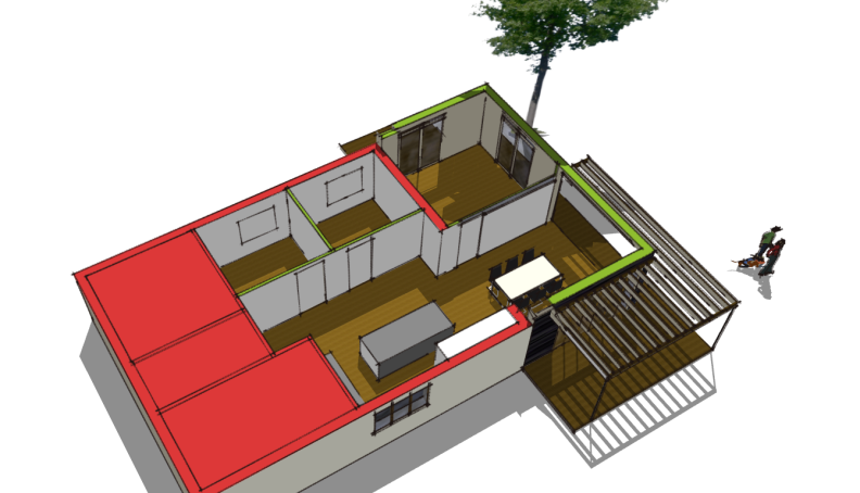 Tilbygning med pergola - Arkinaut Arkitekt- og byggerådgivning Aps 1