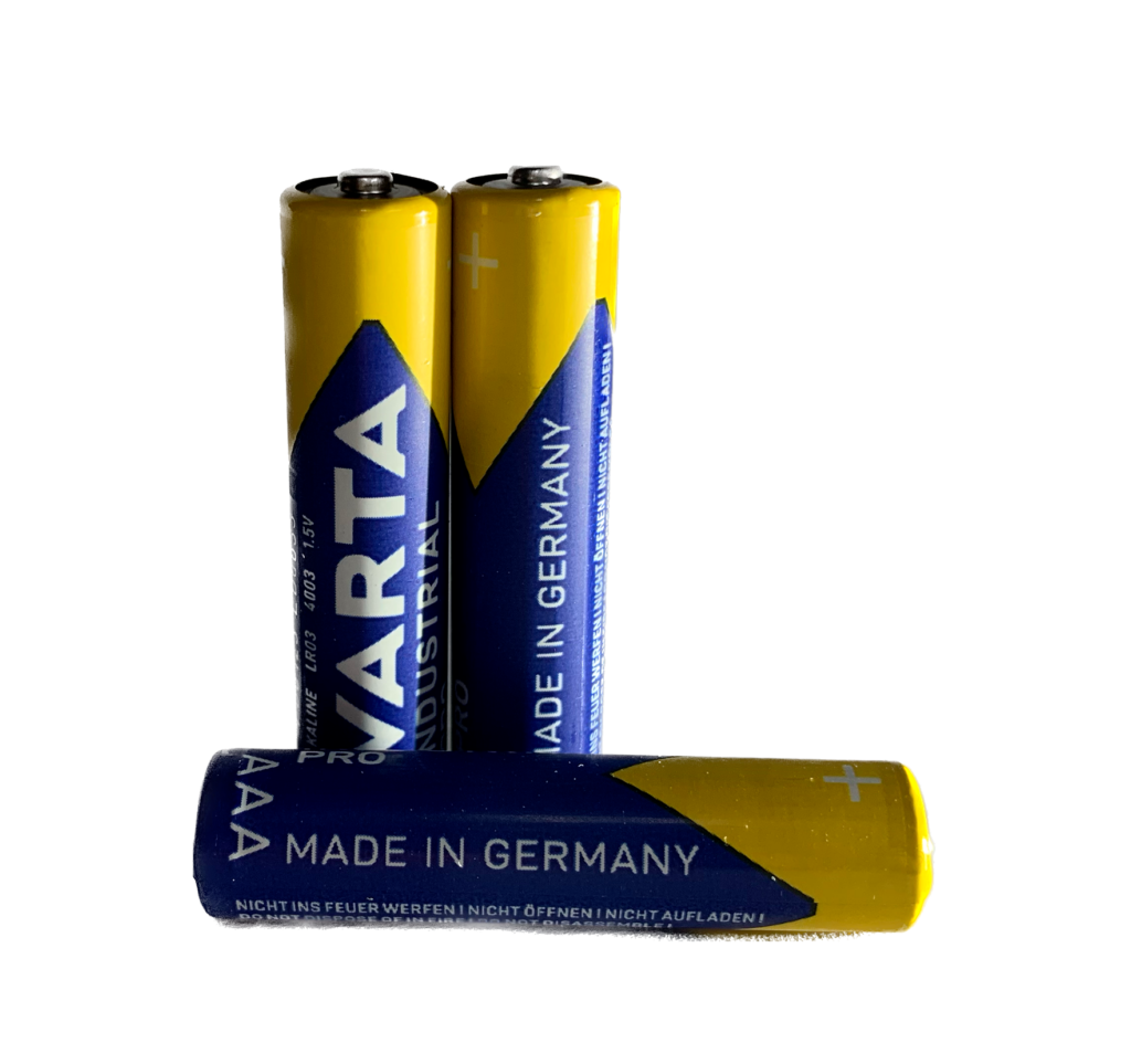 Billede af 3 varta batterier