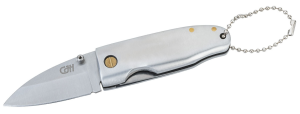 Stubby Ranger enhåndsfoldekniv med liner-lock, lommevenlig afrundet alu med stålblad