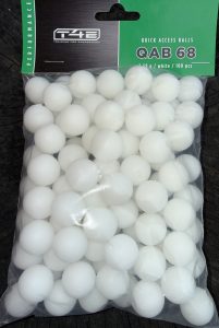Hvide hardballs kaliber .68 / 17,3 mm i 100 stk pose