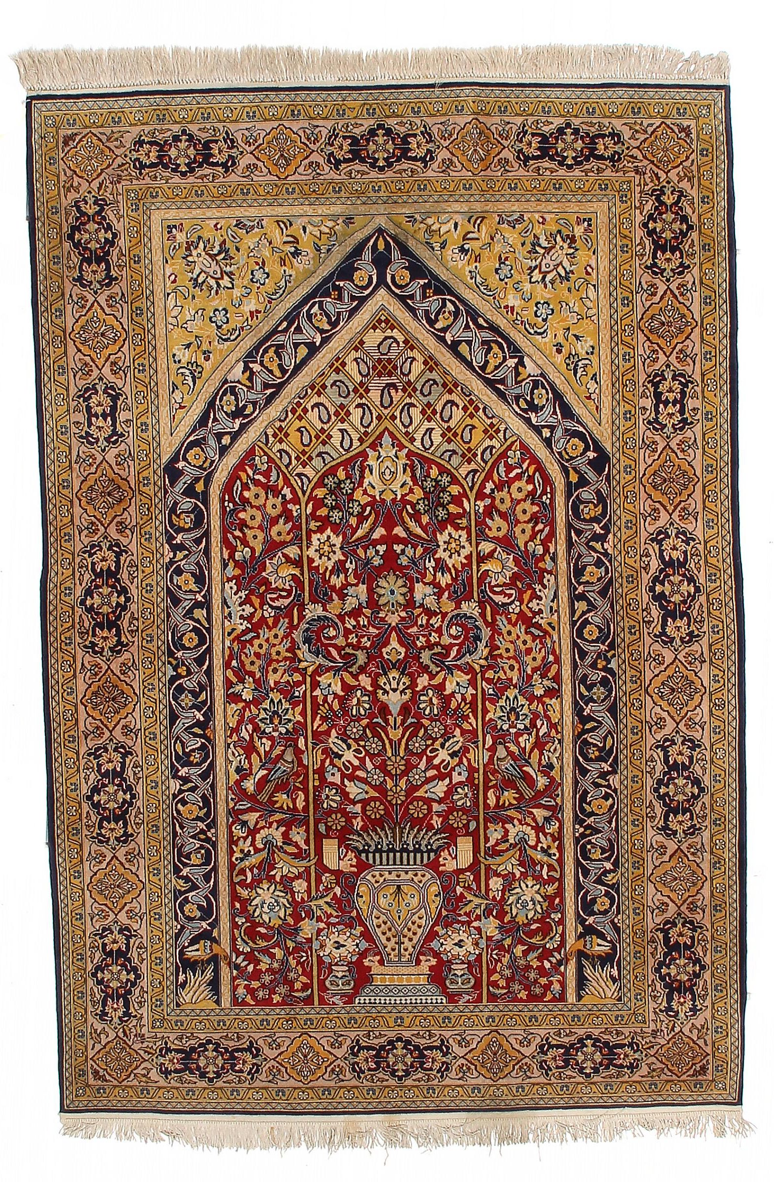A-738-Qum-Persisk-taeppe- nichemotiv-Mihrab-142-x-208