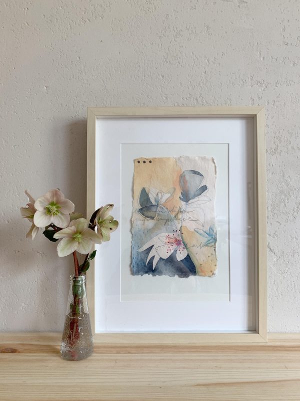 Helleborus 8 original artwork mixed media aquarell by sepdomo | Ria Rubow