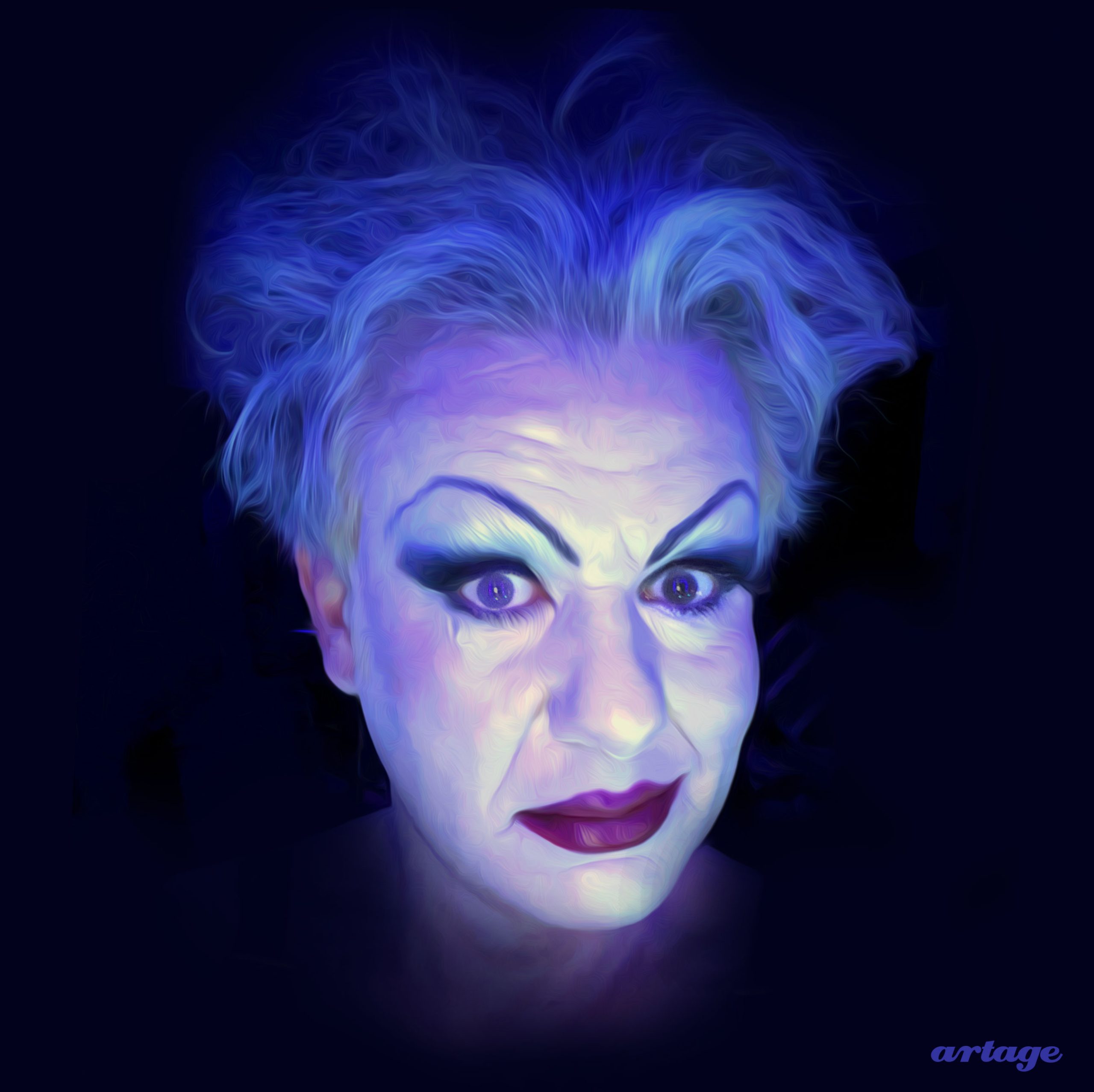 Ursula Makeup Face Paint Tutorial 