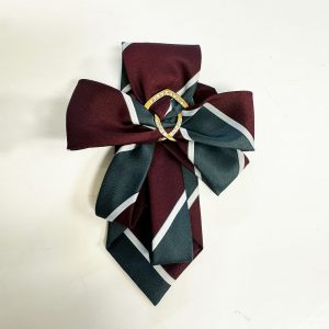 Silk brooch from the tie with stripes