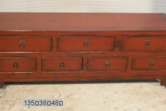 red lacquered kang chest