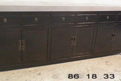 long sideboard with 6 drawers and triple doors
