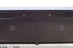 Medium dressoir in olm hout met 4 schuiven en dubbele deuren