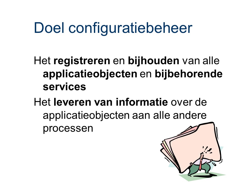 ASL - Configuratiebeheer: Doel