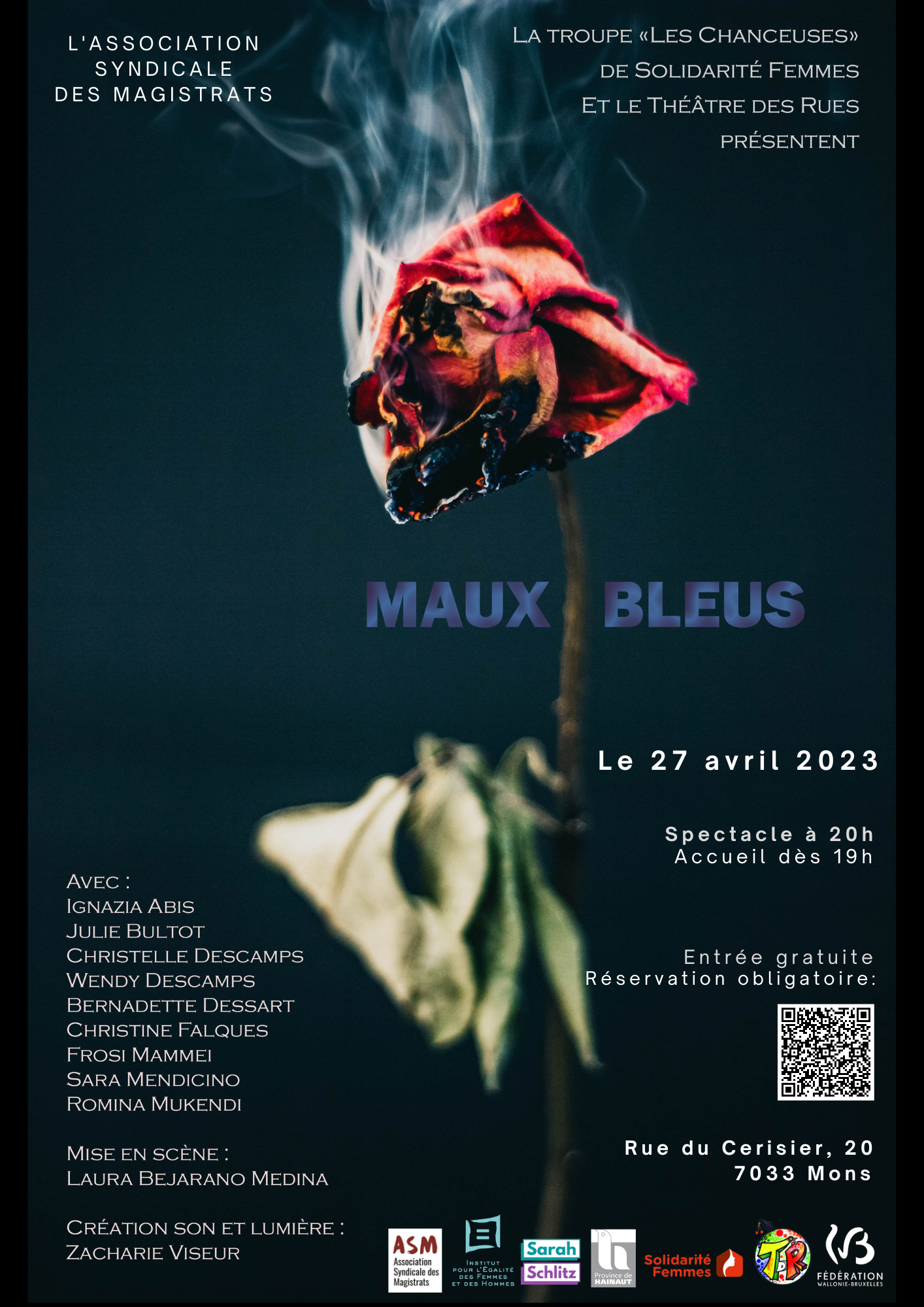 Affiche théatre Les Maux bleus 2023