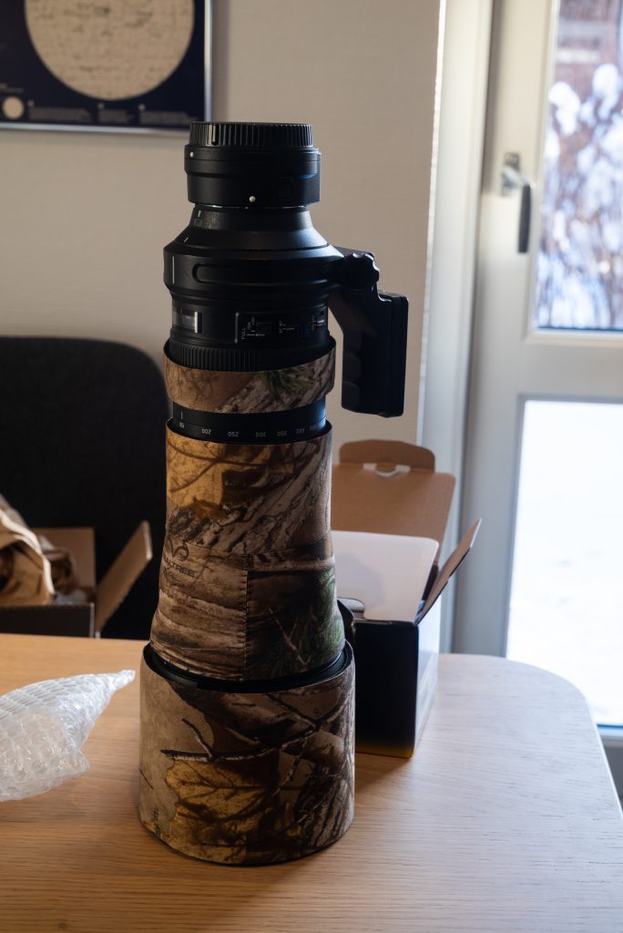 The Nikon FTZ II attached to the Tamron 150-600